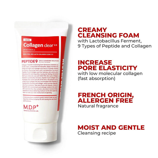 Medipeel Red Lacto Collagen Clear Foam Cleanser 2.0 - 120ml