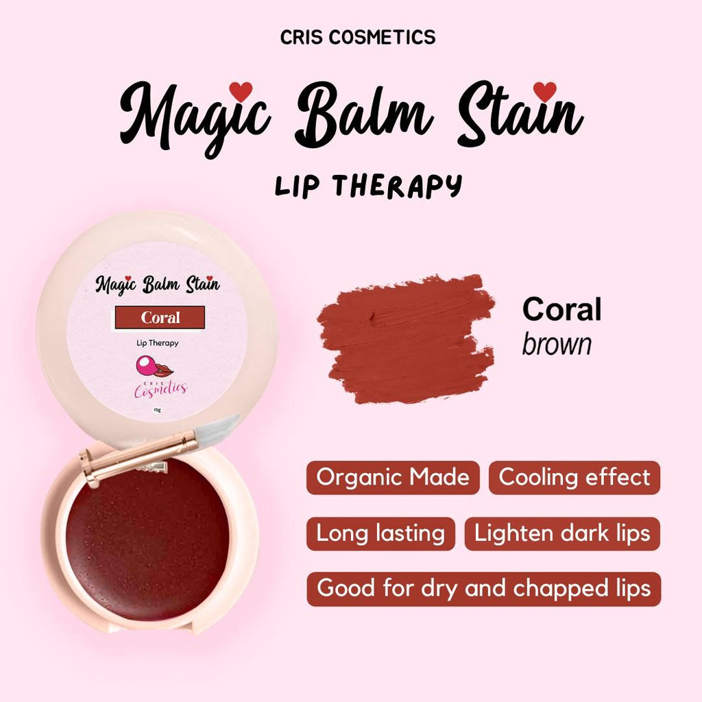 CC GLAM By Cris Cosmetics Lip Balm Stain - CORAL