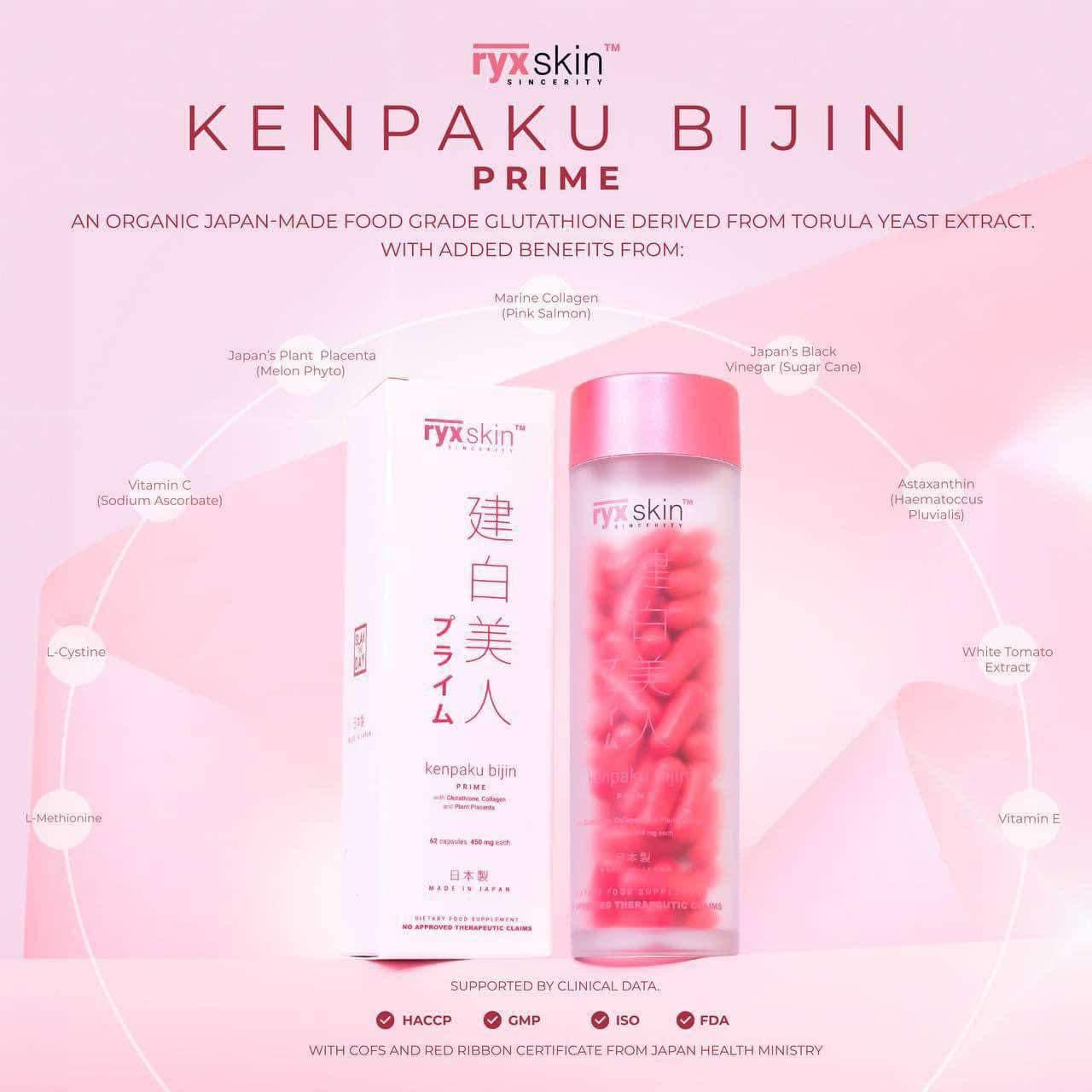 RYX Skin Sincerity KENPAKU BIJIN Prime - 62 Capsules