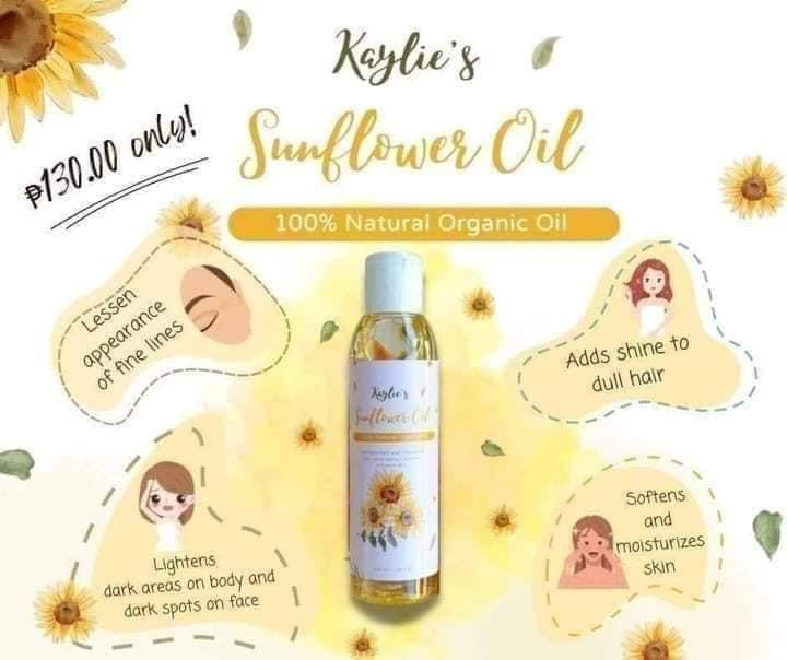 Kaylie’s Sun flower oil 100ml - 100% natural organic oil