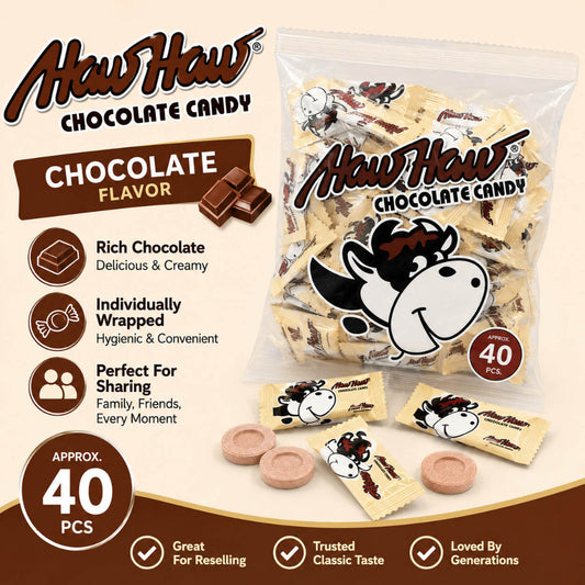 HAW-HAW CHOCOLATE CANDY 40-PCS 140G