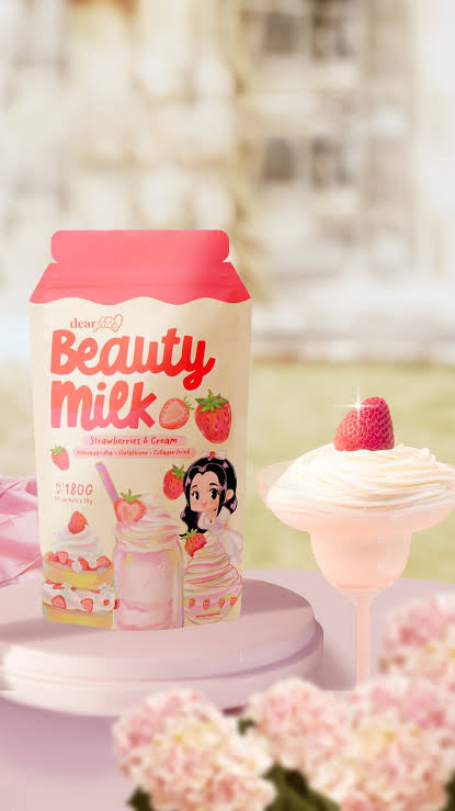 Dear Face Beauty Milk Strawberries & Cream 10s