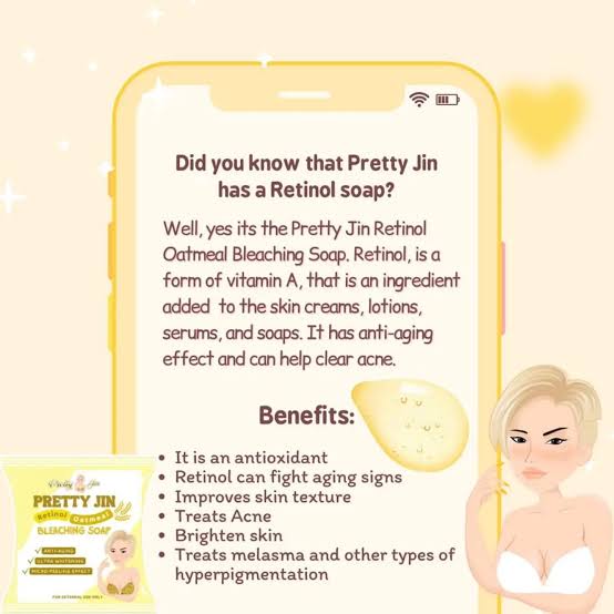Pretty Jin  Retinol Oatmeal Bleaching Soap 70g