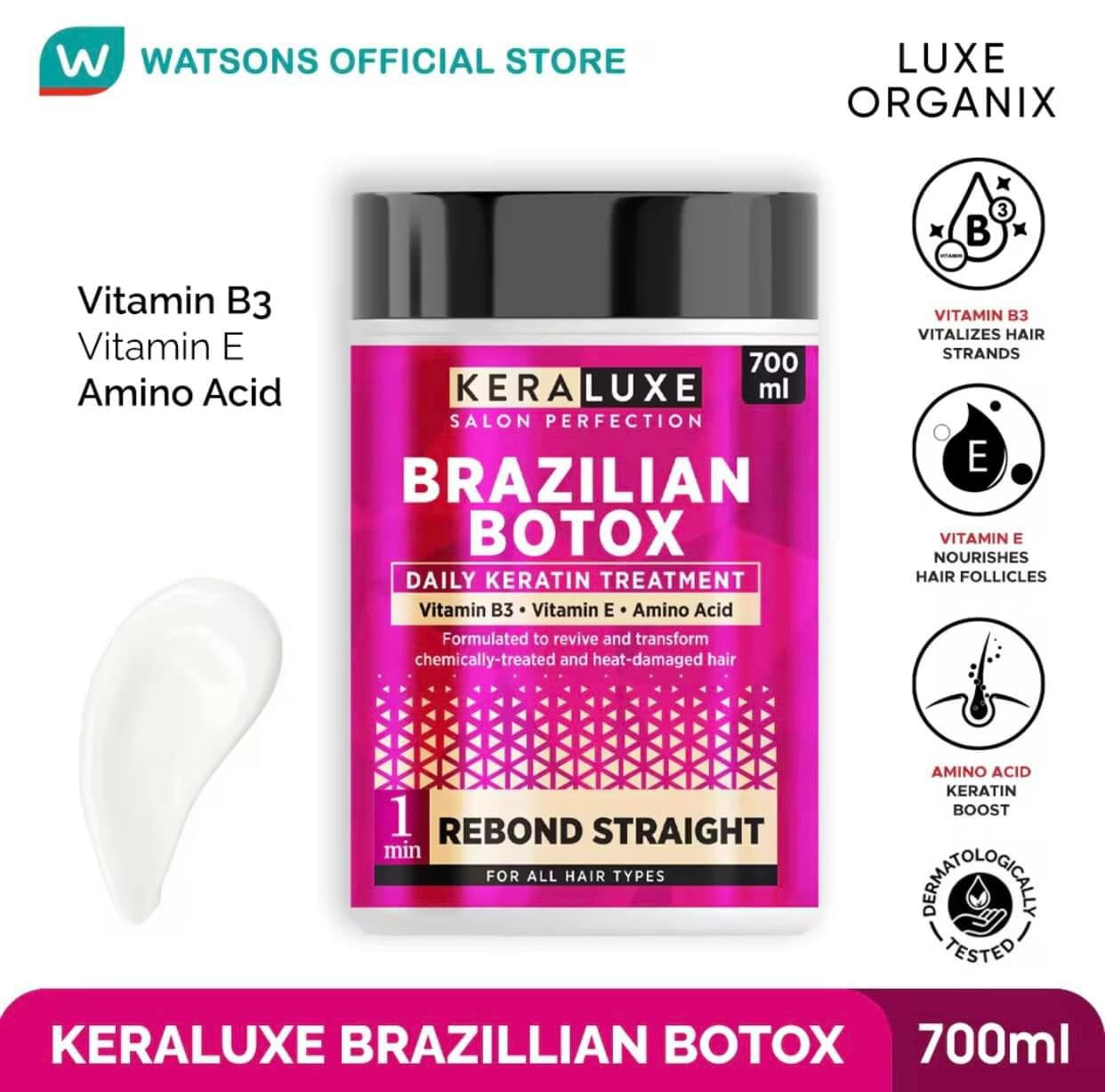 Luxe Organix KERA LUXE Salon Perfection Brazillian Botox Daily Keratin Treatment Rebond Straight 700ml