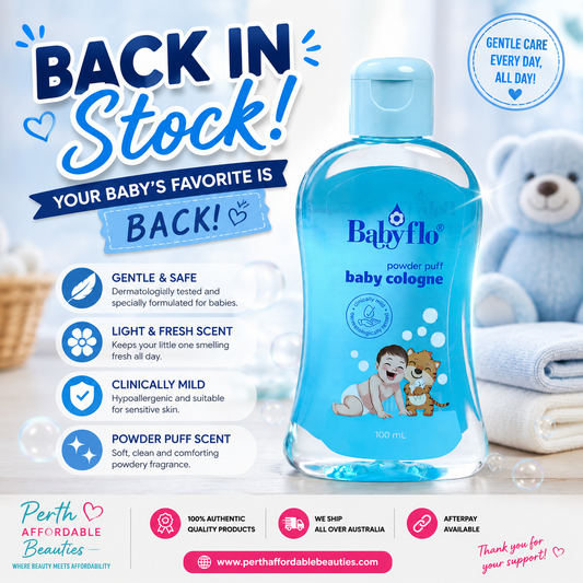 BABYFLO Baby Cologne Powder Puff 100mL