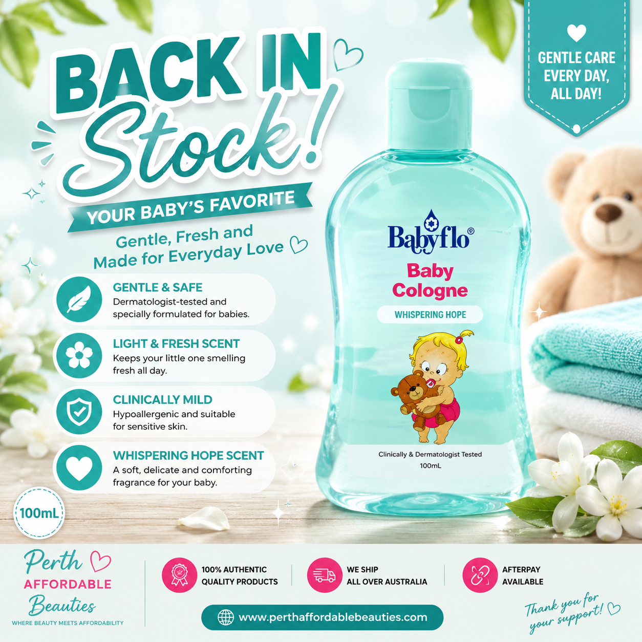 BABYFLO Baby Cologne Whispering Hope 100mL