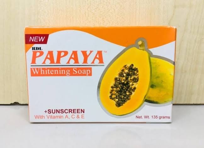 RDL Papaya Whitening Soap + Sunscreen  - 135g