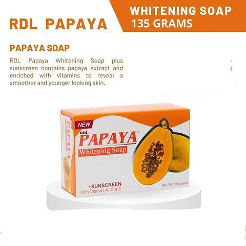 RDL Papaya Whitening Soap + Sunscreen  - 135g