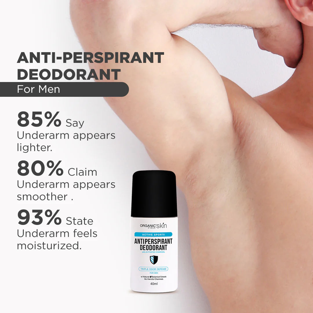 Organic Skin Japan Anti-Perspirant Deodorant For Men 40ml Underarm Whitening Deo RollOn