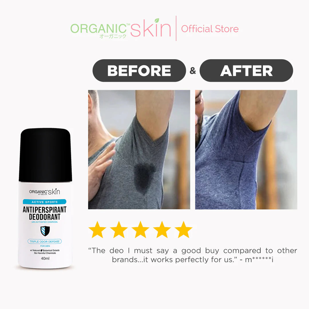 Organic Skin Japan Anti-Perspirant Deodorant For Men 40ml Underarm Whitening Deo RollOn