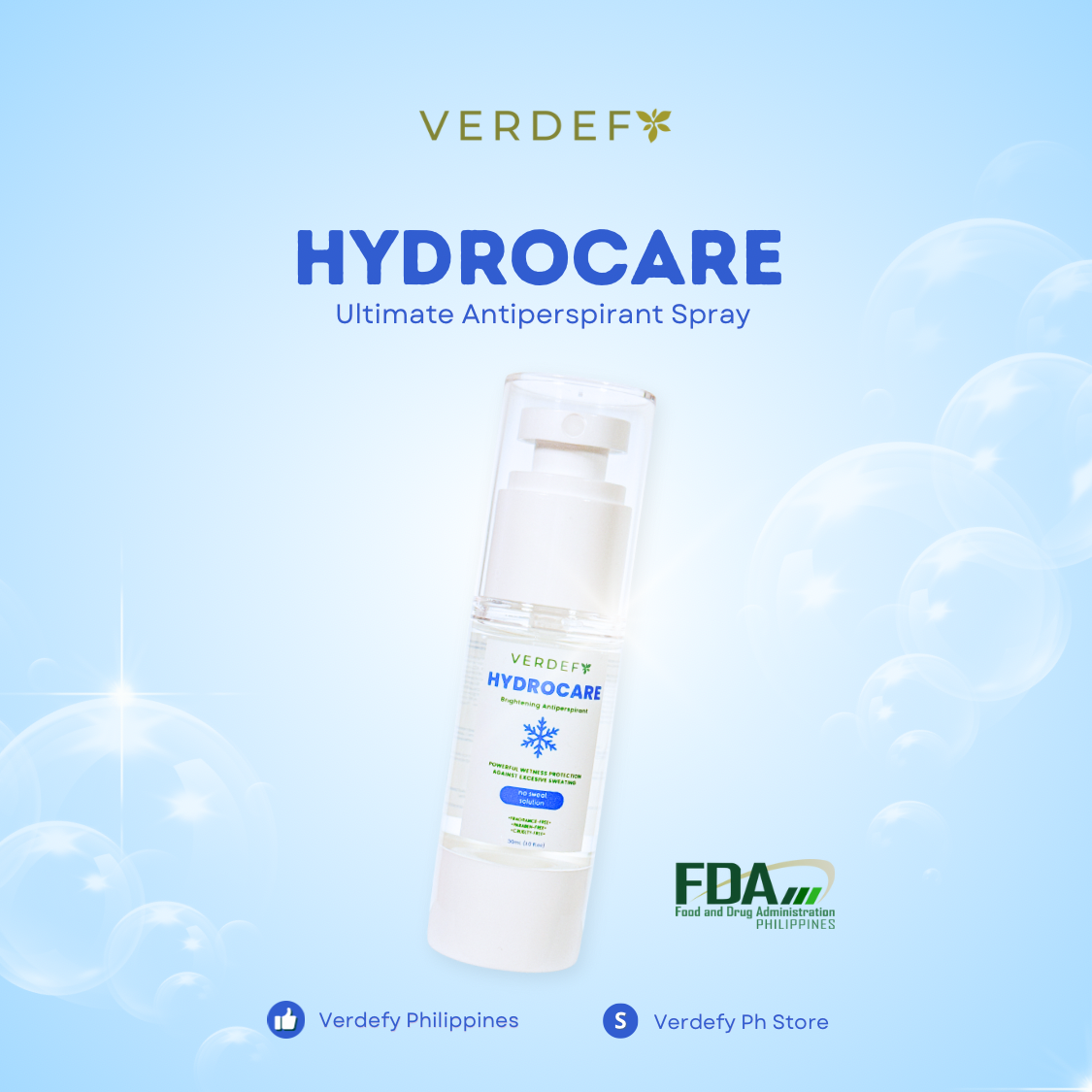 VERDEFY Hydrocare Ultimate Antiperspirant Spray 30ml