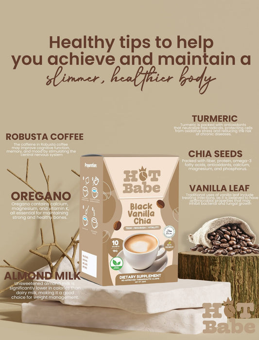 Kiray’s Hot Babe Black Vanilla Chia - 10 sachets