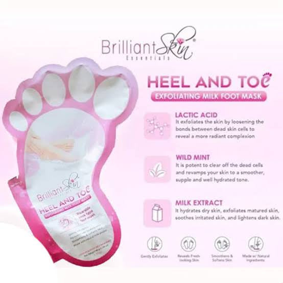 Brilliant Heel and Toe Milk Foot Mask (PINK) - 1 Pair