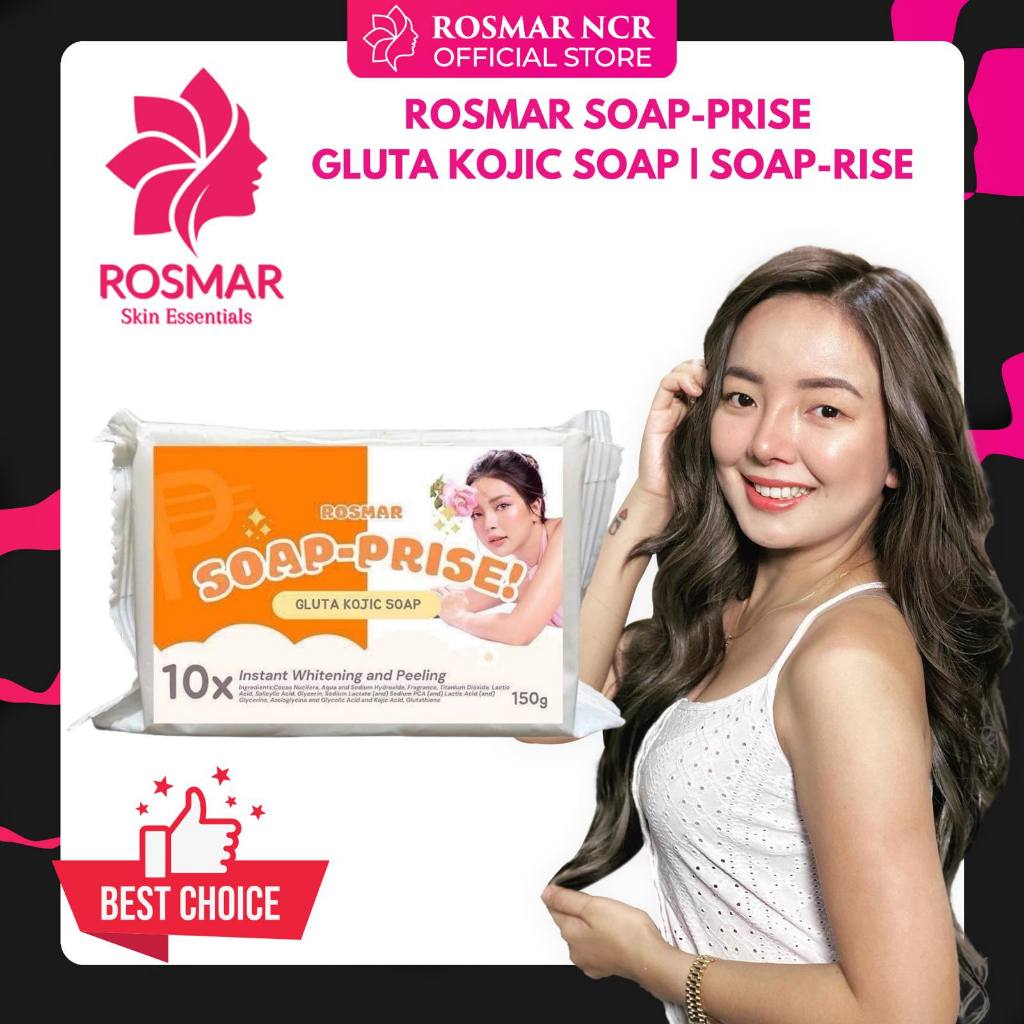 ROSMAR Soap-Prise Gluta Kojic Peeling & Whitening Soap 150g