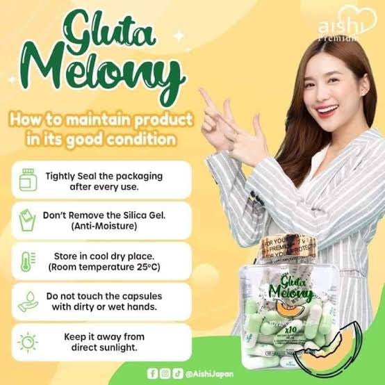 Gluta Melony Advanced White Glutathione Capsules (60 capsules)