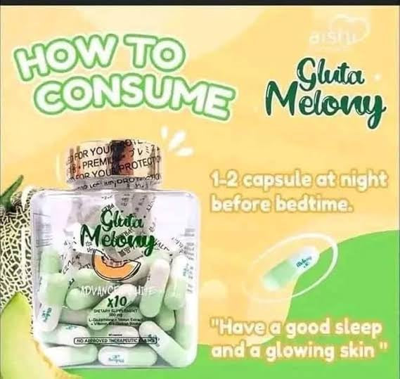 Gluta Melony Advanced White Glutathione Capsules (60 capsules)