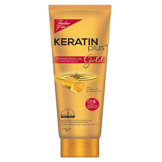 Keratin Plus Intense Brazilian Hair Treatment Gold 200g tube (Gold)