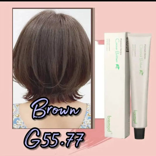 Bremod G55.77 Brown Hair Color Dye Cream 100ml & Oxidizer 12% or 9%