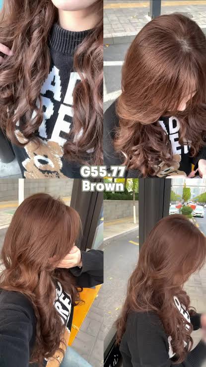 Bremod G55.77 Brown Hair Color Dye Cream 100ml & Oxidizer 12% or 9%