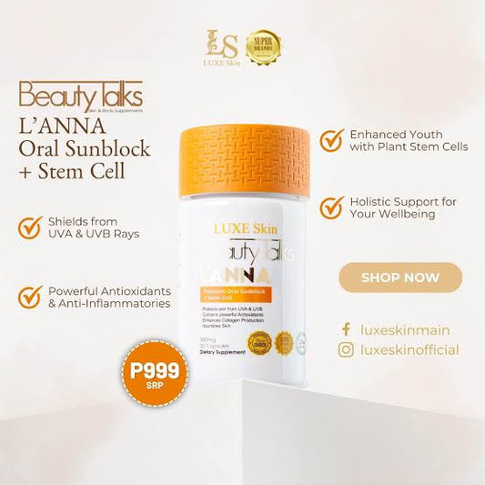 Luxe Slim - Luxe Skin Beauty Talks Lanna Premium Oral Sunblock + Stemcell - 60 capsules