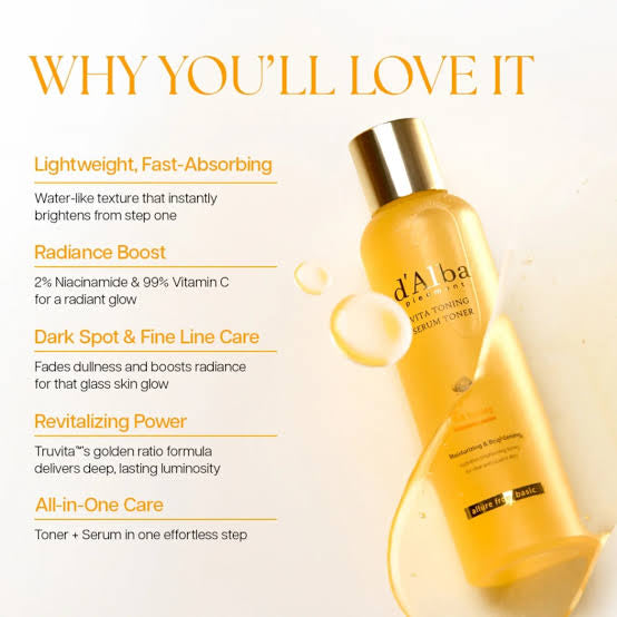 D'Alba Piedmont Vita Toning Serum Toner Anti Aging atoner 180ml