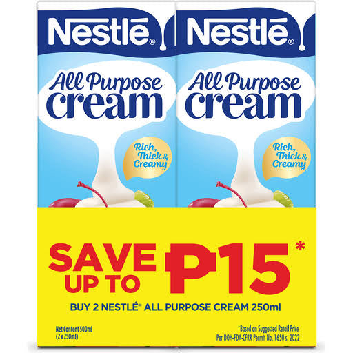 Nestle All Purpose Cream - 250ml x 2s