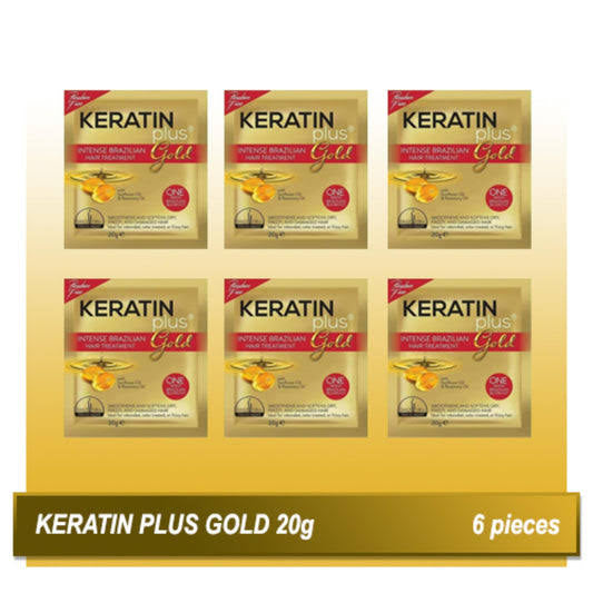 KERATIN PLUS
Gold Intense Brazilian Hair Treatment 20g X 6 sachets