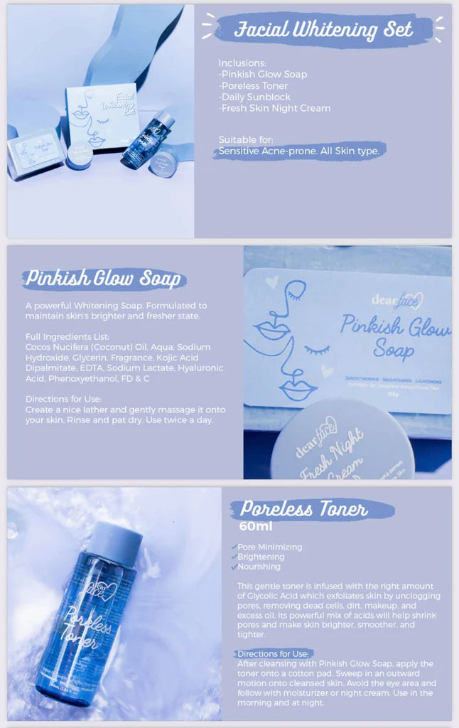 Dear Face Facial Whitening Set