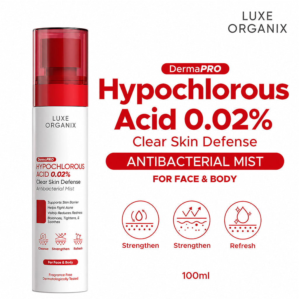 LUXE ORGANIX Hypochlorous Acid 0.02% Clear Skin Defense Antibacterial Mist 100ml