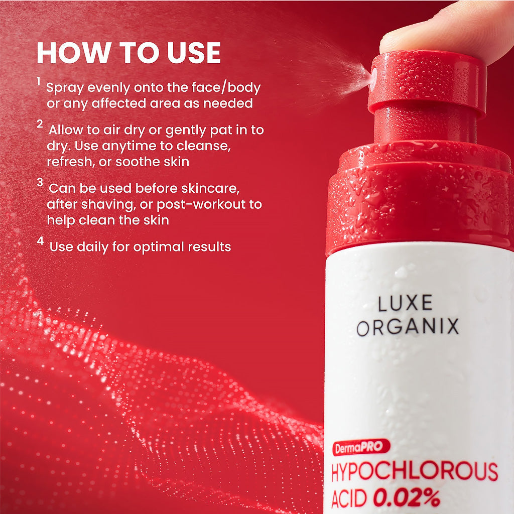LUXE ORGANIX Hypochlorous Acid 0.02% Clear Skin Defense Antibacterial Mist 100ml