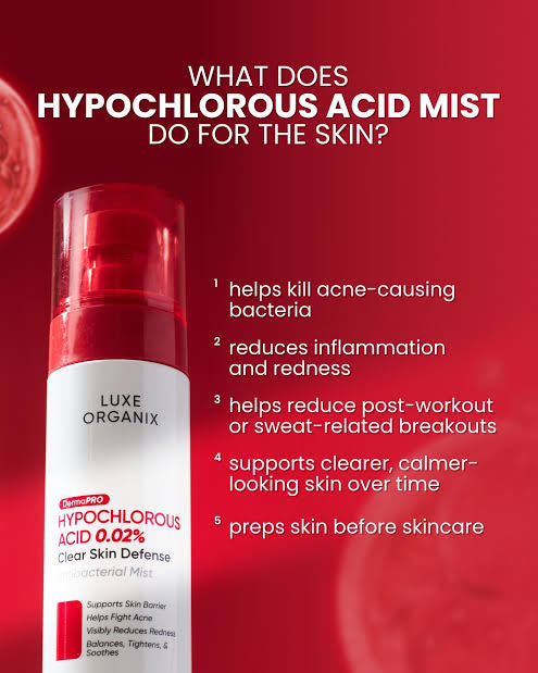 LUXE ORGANIX Hypochlorous Acid 0.02% Clear Skin Defense Antibacterial Mist 100ml