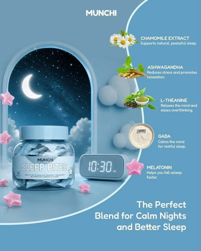 MUNCHI SLEEP BITES GUMMIES 30-PCS