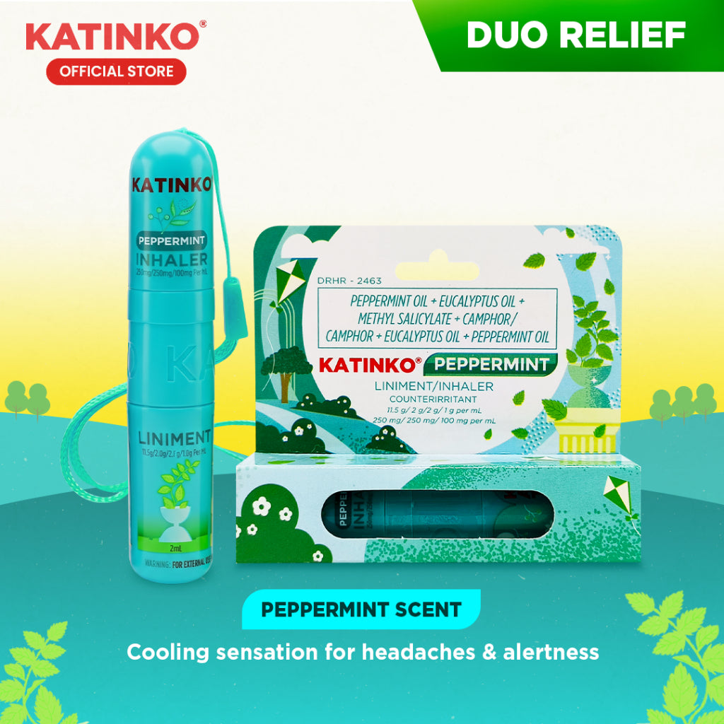 Katinko Duo Relief Peppermint – Roll-On Liniment + Inhaler