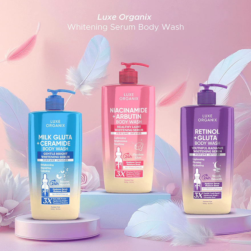 Luxe Organix Retinol + Gluta Youthful Radiance Whitening Seru Perfume Infused Body Wash 1000G