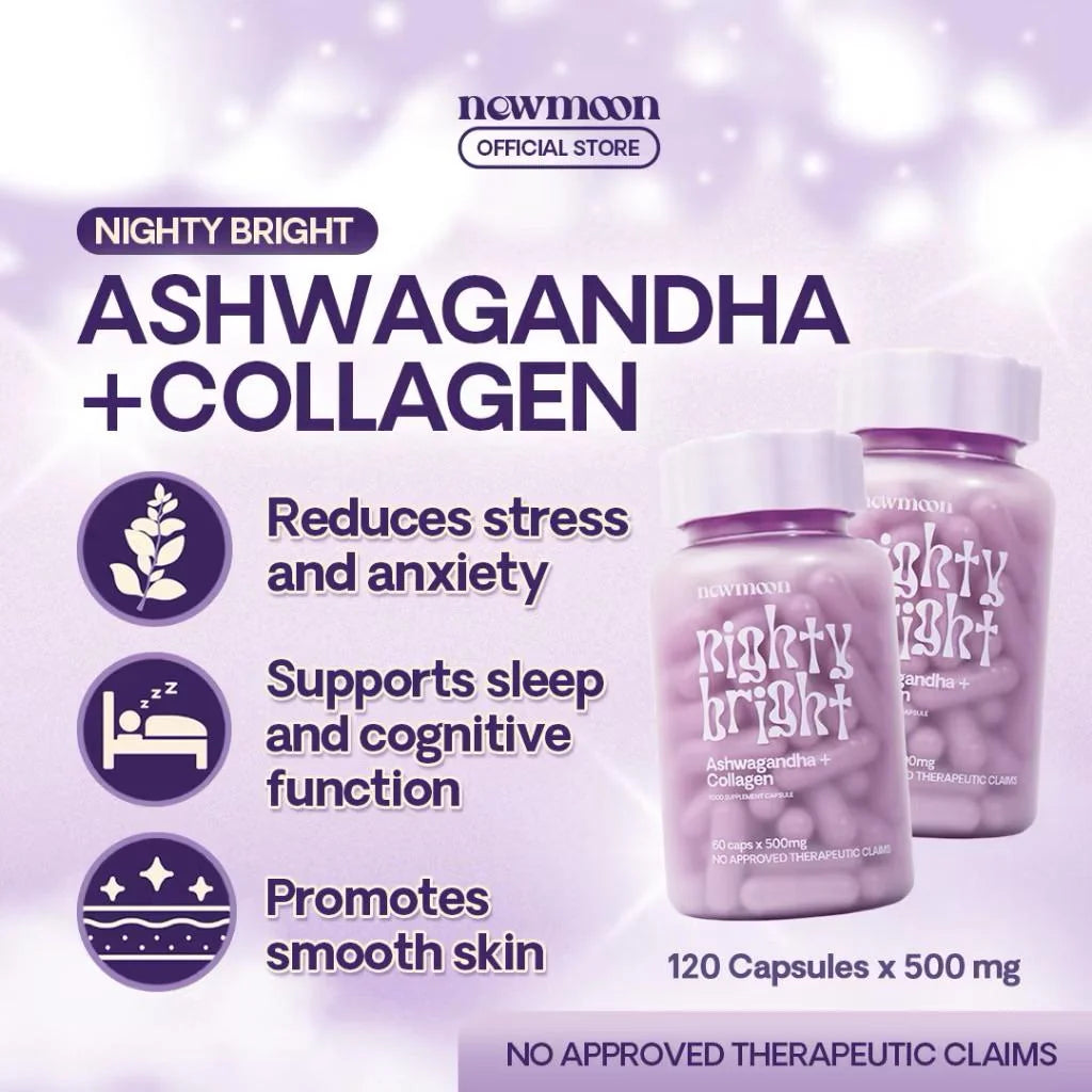 Newmoon Nighty Bright Ashwagandha 500mg - 30 Capsules