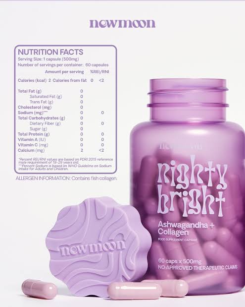 Newmoon Nighty Bright Ashwagandha 500mg - 30 Capsules