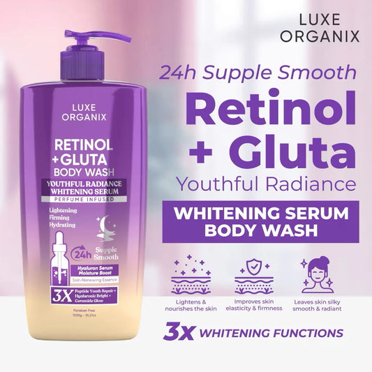 Luxe Organix Retinol + Gluta Youthful Radiance Whitening Seru Perfume Infused Body Wash 1000G