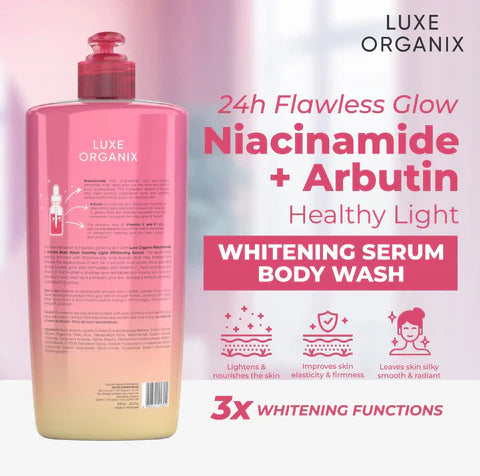 Luxe Organix Niacinamide + Arbutin Healthy Light Whitening Serum Perfume Infused Body Wash 1000 G