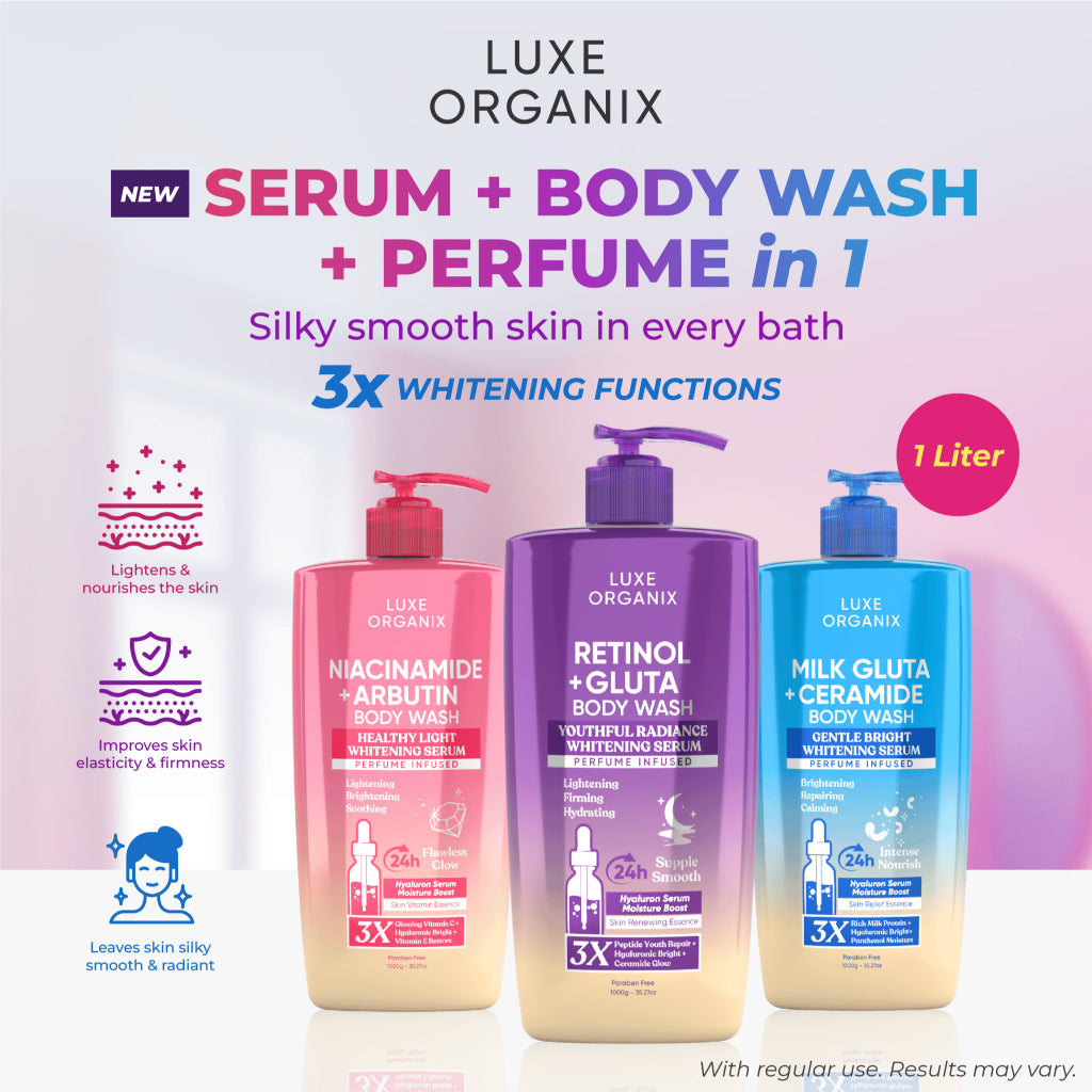 Luxe Organix Retinol + Gluta Youthful Radiance Whitening Seru Perfume Infused Body Wash 1000G