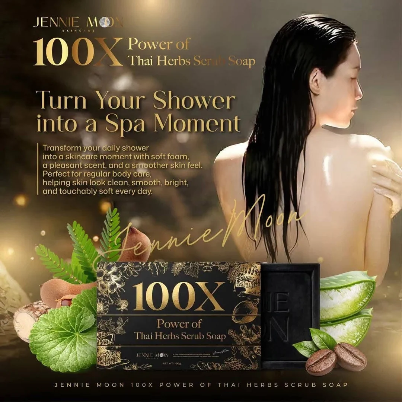 JENNIE MOON 100X POWER OF THAI HERBS SCRUB SOAP 100g
