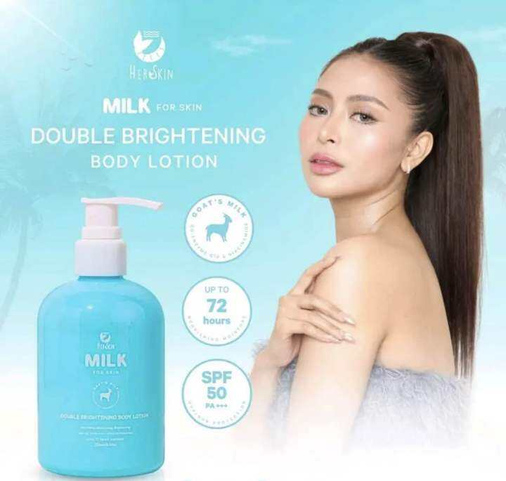 Herskin Milk For Skin Double Brightening Body Lotion 250ml - SALE FEBRUARY 2025 EXPIRY -4 PCS LEFT