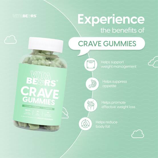 VitaBears Chewable Crave Gummies (Fat Buster in old packaging)- 60 Gummies