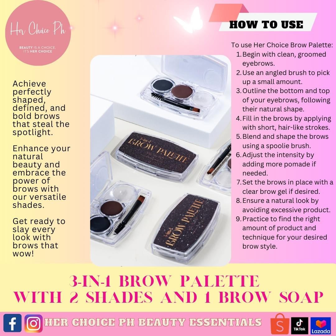 HER CHOICE PH 3 in 1 Brow Palette