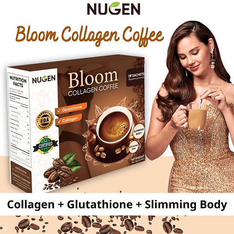 BLOOM COLLAGEN COFFEE by Nugen 10 Sachets