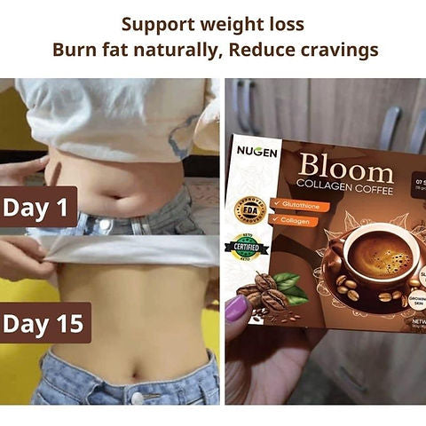 BLOOM COLLAGEN COFFEE by Nugen 10 Sachets