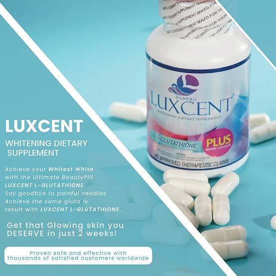 LUXCENT WHITENING DIETARY SUPPLEMENT L GLUTATHIONE PLUS MARINE COLLAGEN- 60 capsules