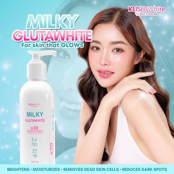 KEISHA WHITE Skin Naturals MILKY GLUTATHIONE LOTION x20 Extreme Whitening SPF50