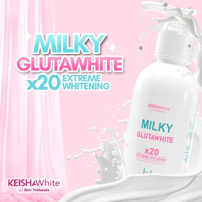 KEISHA WHITE Skin Naturals MILKY GLUTATHIONE LOTION x20 Extreme Whitening SPF50