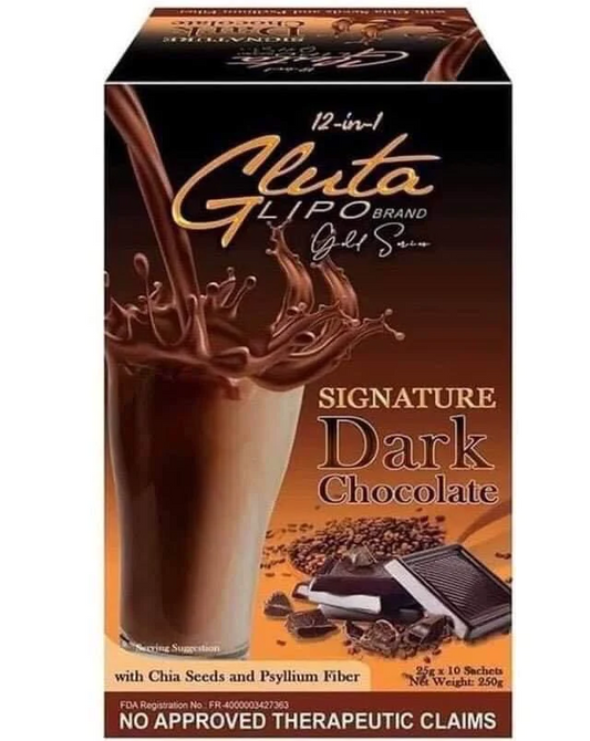 Glutalipo Dark Chocolate - 10 Sachets