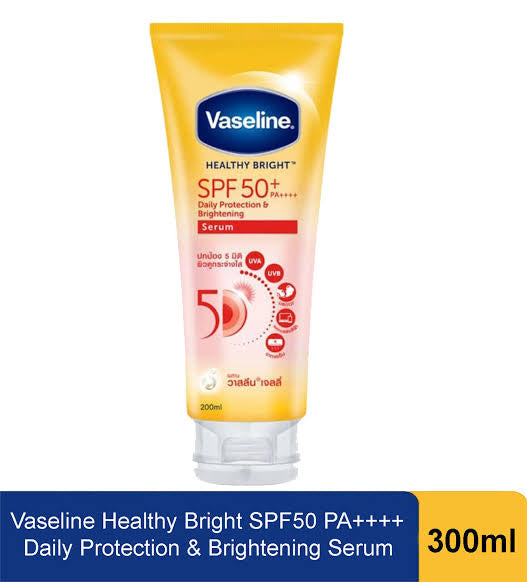 VASELINE HEALTHY BRIGHT SPF50+ PA++++ DAILY PROTECTION & BRIGHTENING SERUM SUNSCREEN 290ml